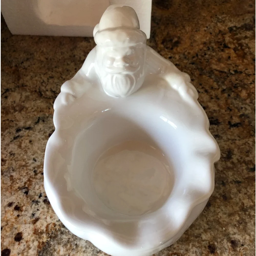 Williams Sonoma Christmas Santa candle holder